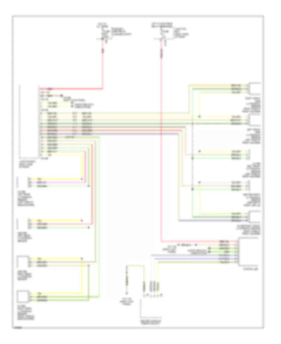 Parking Assistant Wiring Diagram, without Parking Maneuvering Assistant for BMW 740Li 2014
