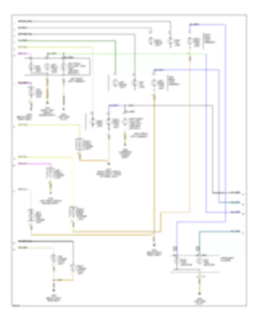 Exterior Light Wiring Diagram, USA (2 of 3) for BMW 530iT 1994