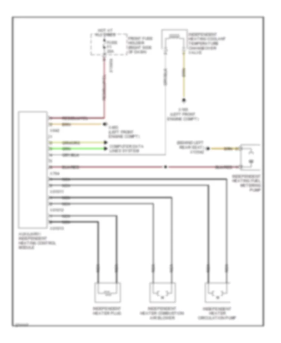 Independent Heating Wiring Diagram for BMW 745Li 2004