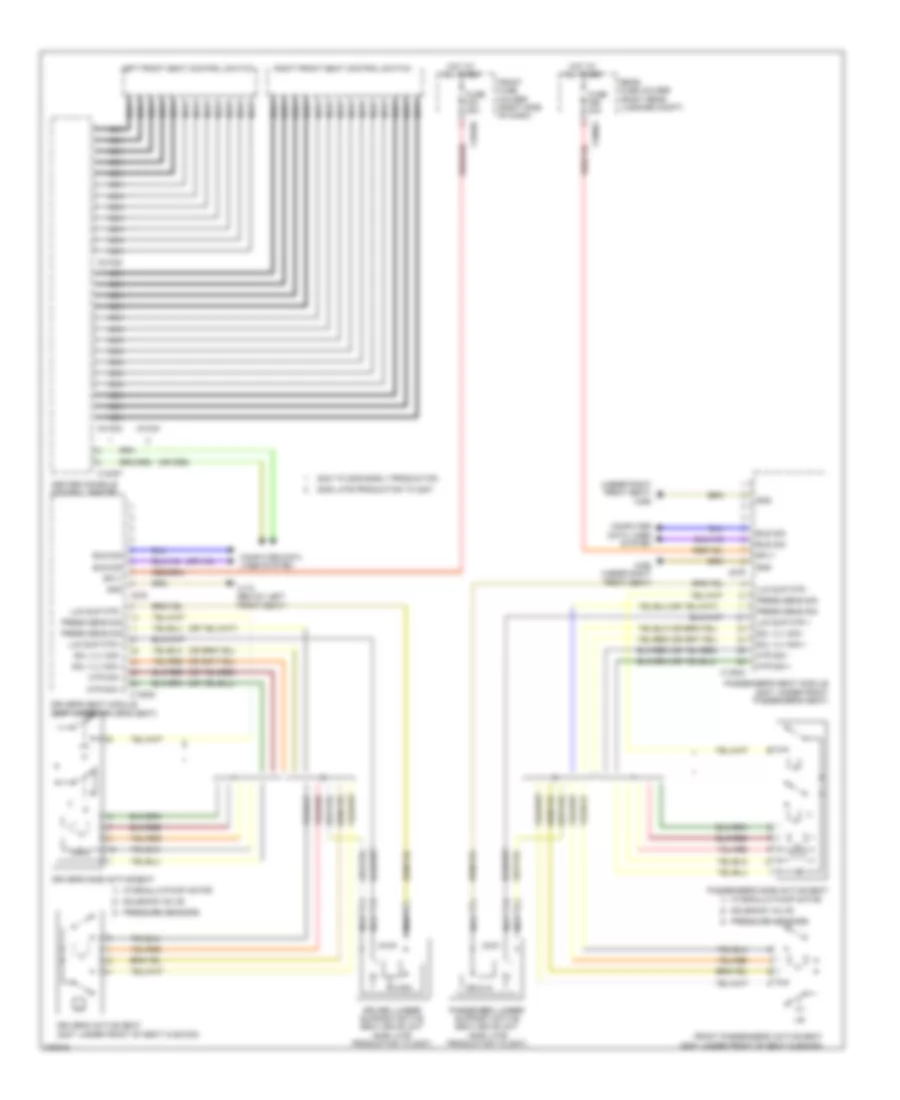 Front Active Seats Wiring Diagram for BMW 760Li 2004