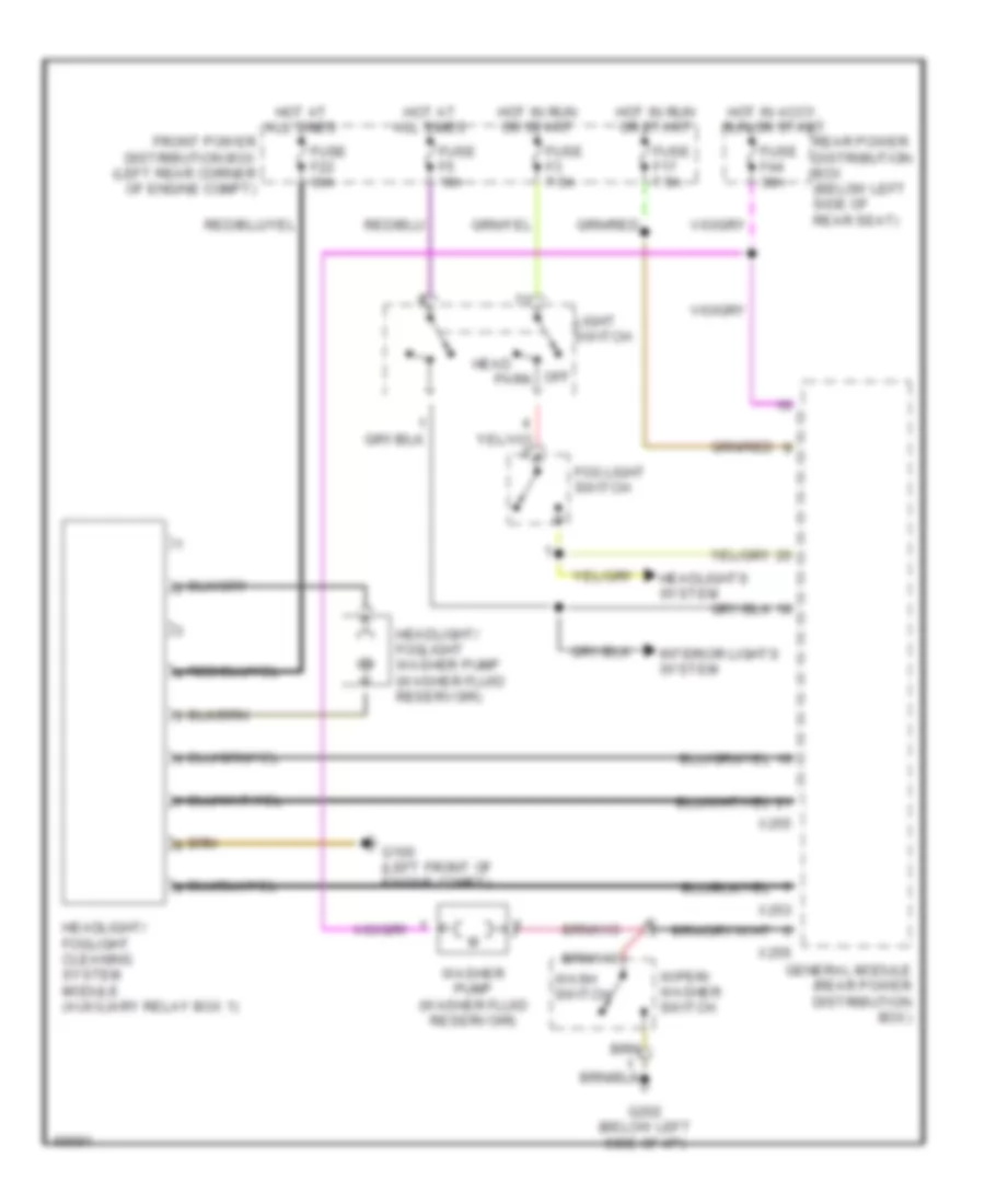 Схема Шайбы фарыПротивотуманной фары, США для BMW 740iL 1994