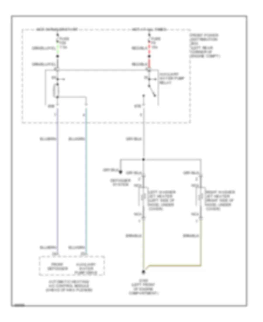 Электросхема быстрого подогрева для BMW 740iL 1994