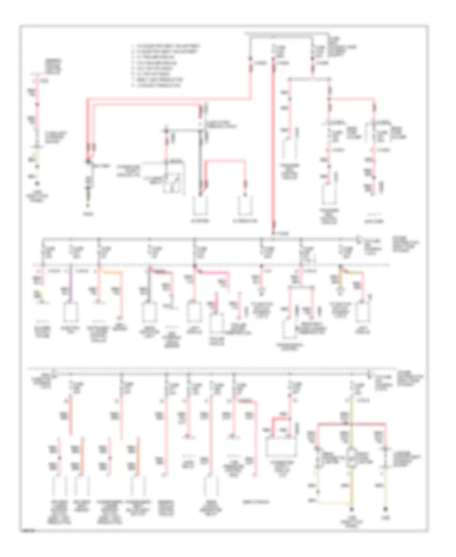 Power Distribution Wiring Diagram 1 of 5 for BMW X3 30i 2007