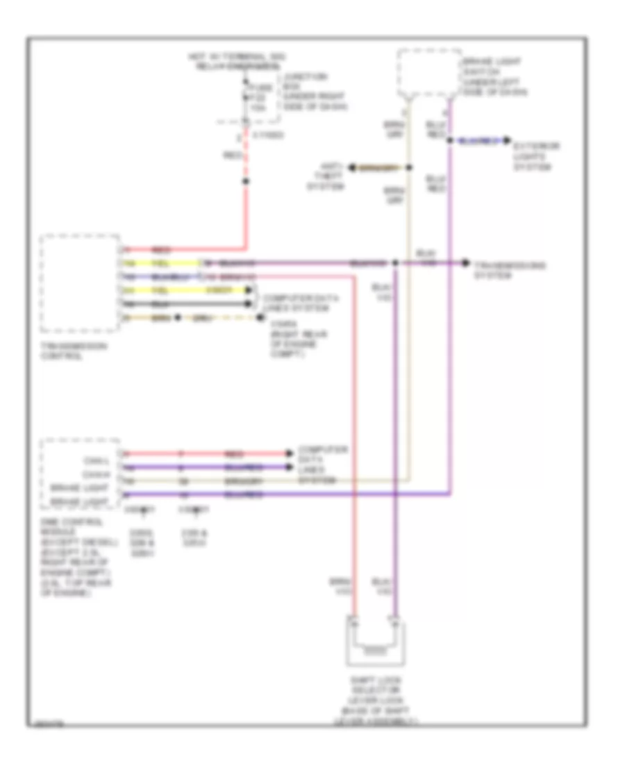Shift Interlock Wiring Diagram for BMW 328i 2012