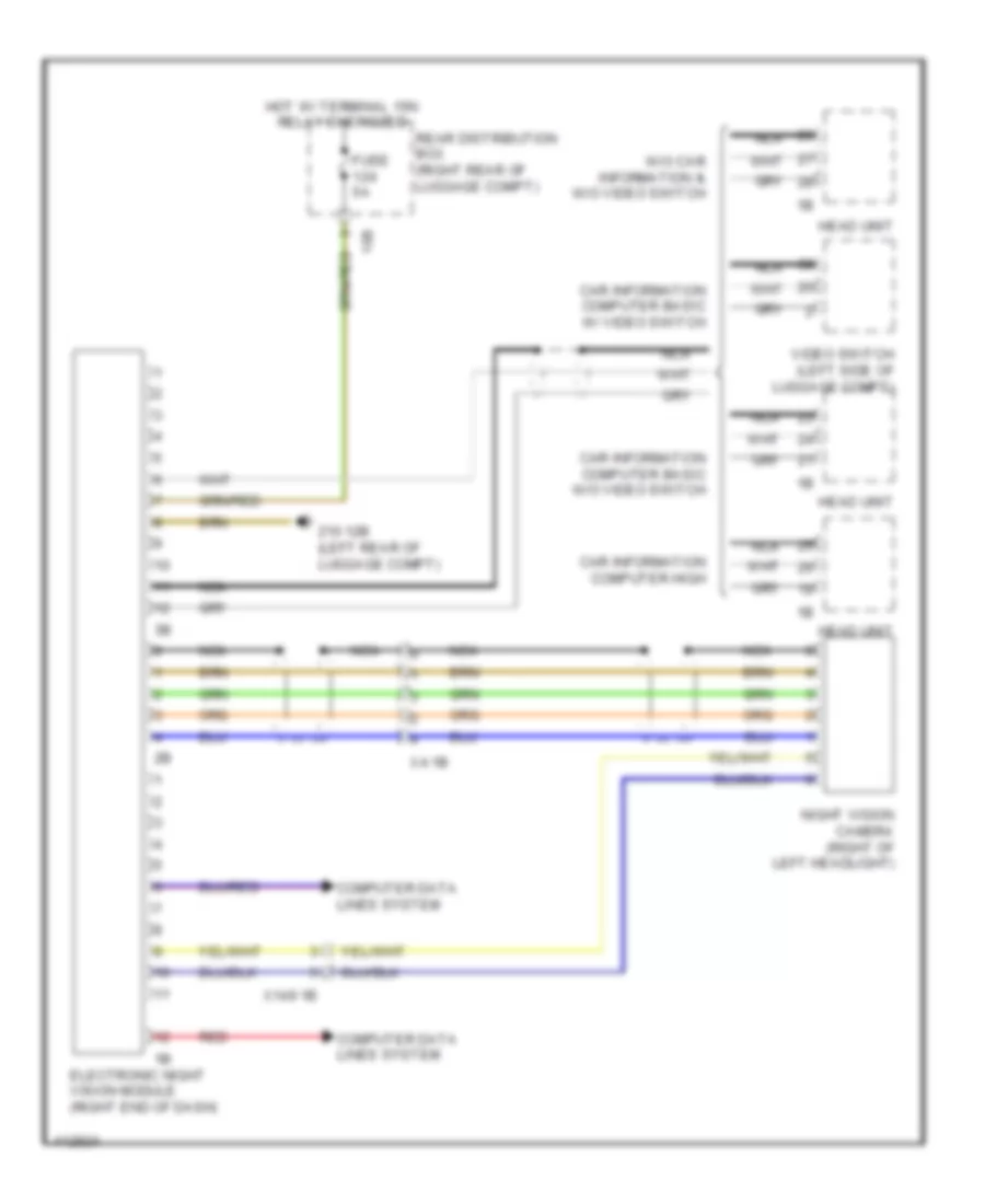 Electronic Night Vision Wiring Diagram Early Production for BMW Alpina B7L 2013