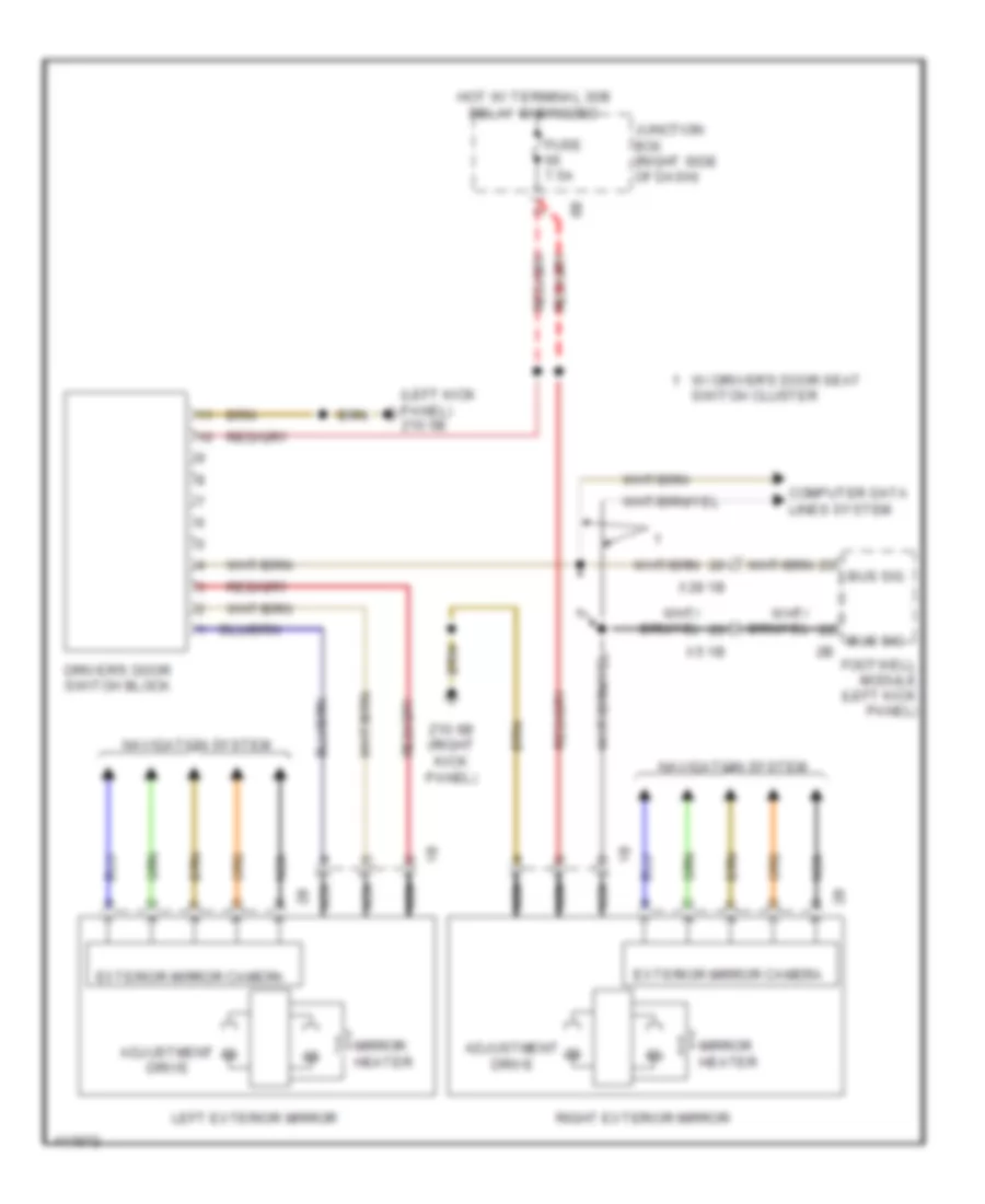 Memory Mirrors Wiring Diagram for BMW Alpina B7L 2013