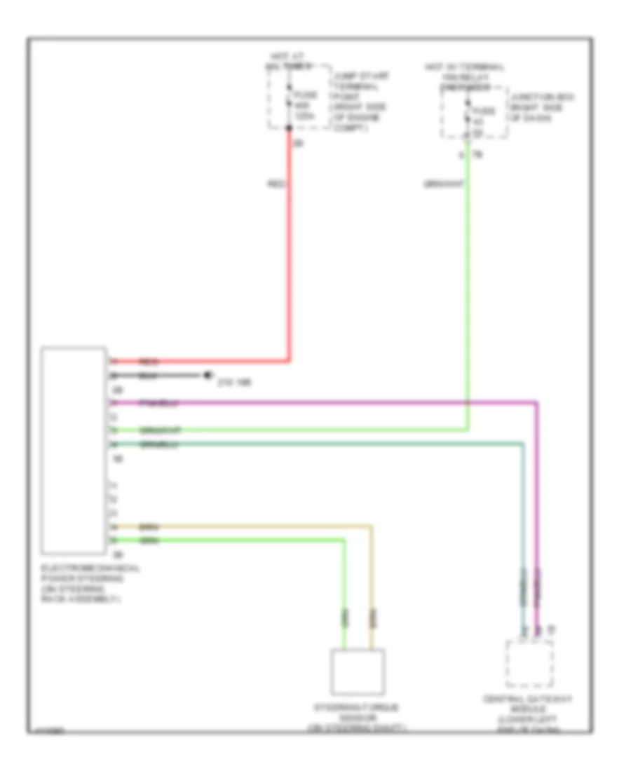 Electromechanical Power Steering Wiring Diagram for BMW Alpina B7Lx 2013