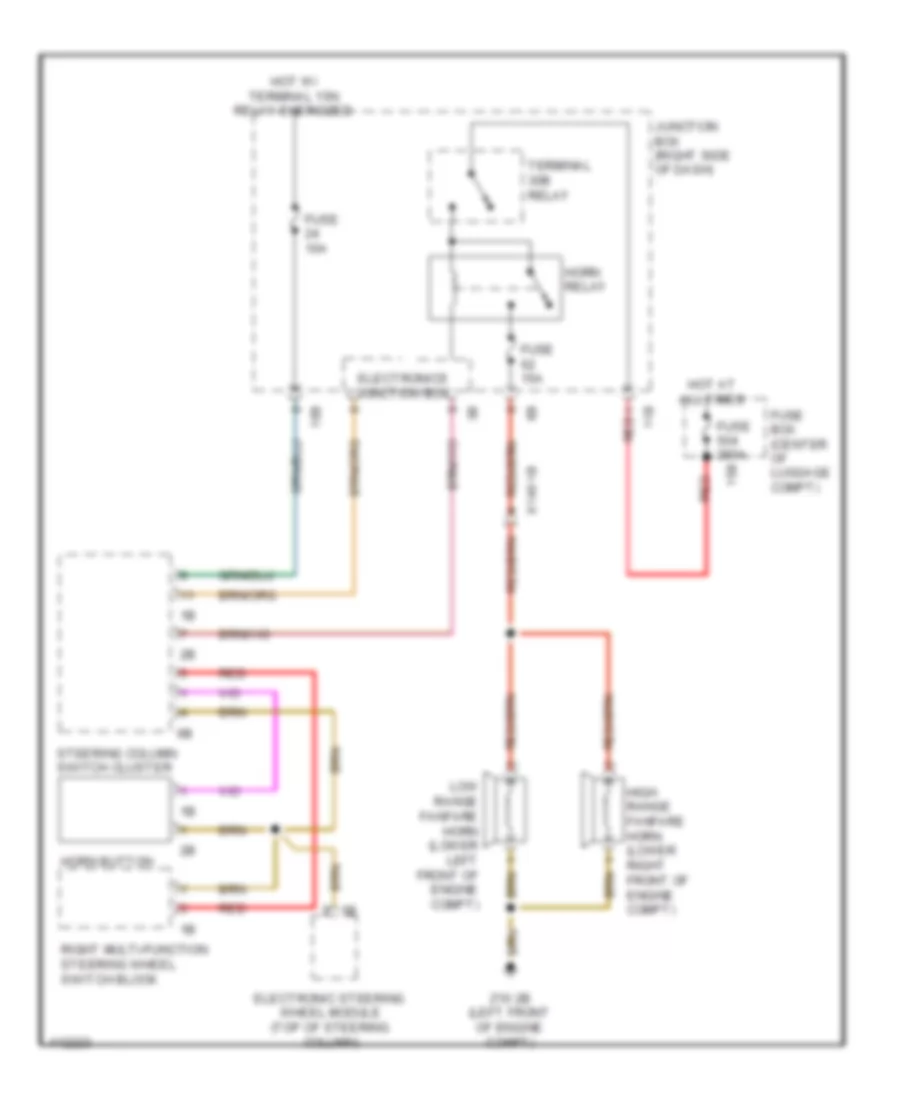 Horn Wiring Diagram for BMW Alpina B7Lx 2013