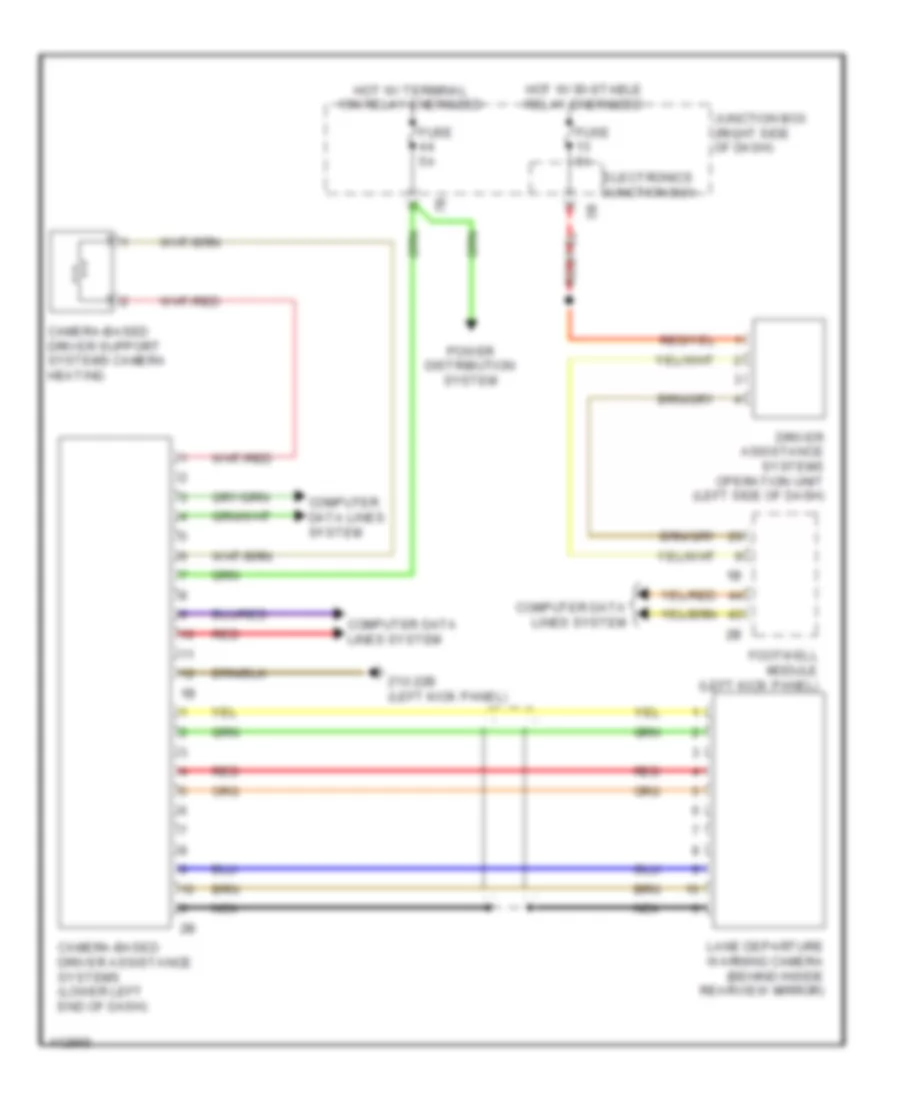 Lane Departure Warning Wiring Diagram with Camera for BMW Alpina B7Lx 2013