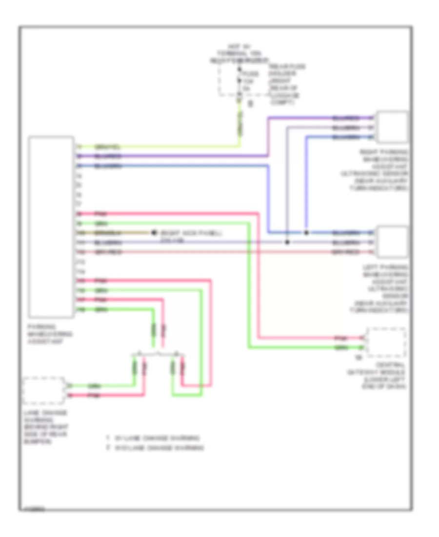 Parking Assistant Wiring Diagram, with Parking Maneuvering Assistant for BMW Alpina B7Lx 2013