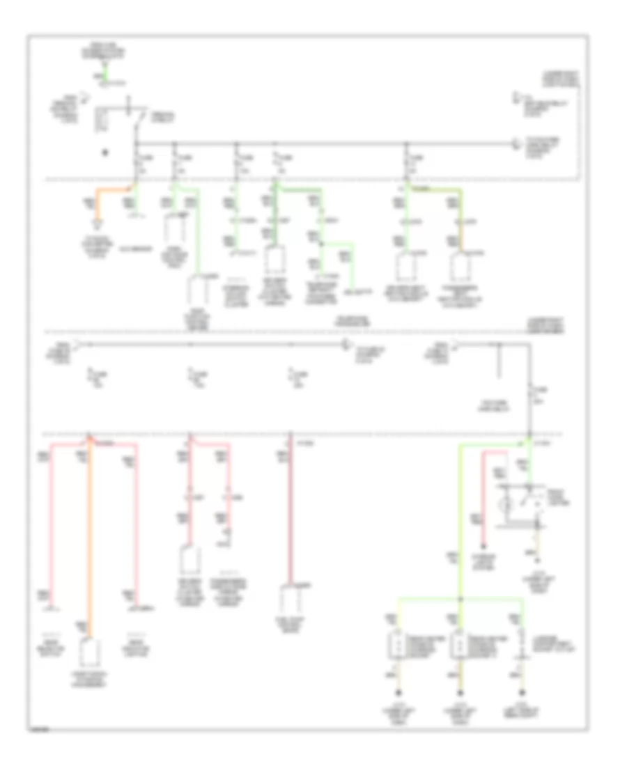 Power Distribution Wiring Diagram, Except Sedan (4 of 6) for BMW 335i 2012