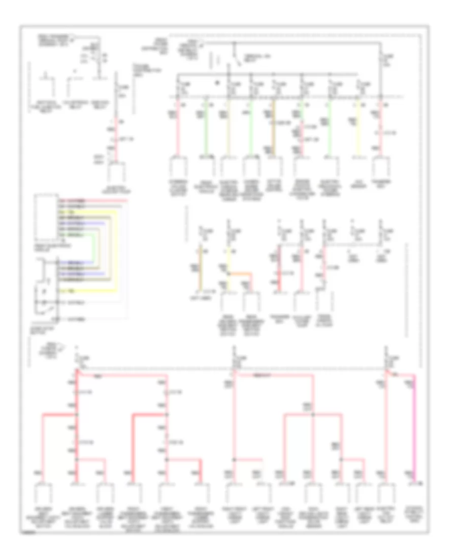 Power Distribution Wiring Diagram, Sedan (2 of 4) for BMW 335i 2012