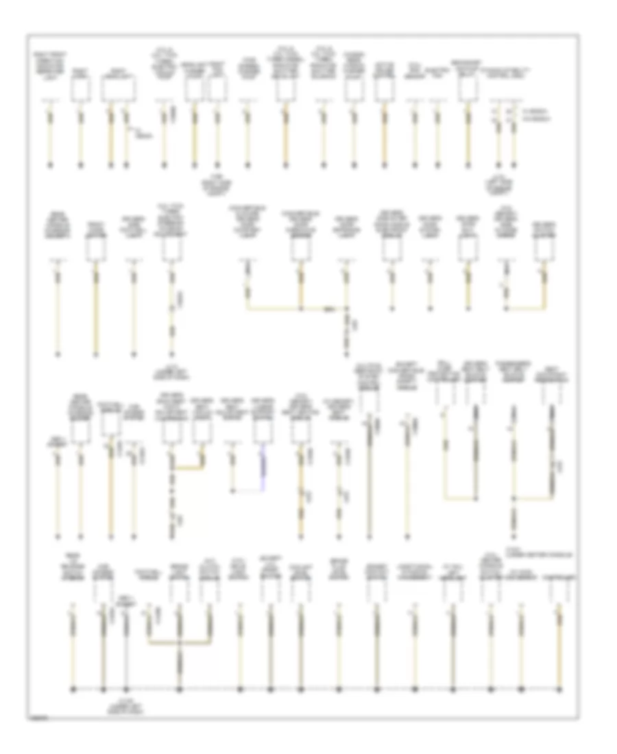 Ground Distribution Wiring Diagram, Except Sedan (2 of 4) for BMW 335i 2012