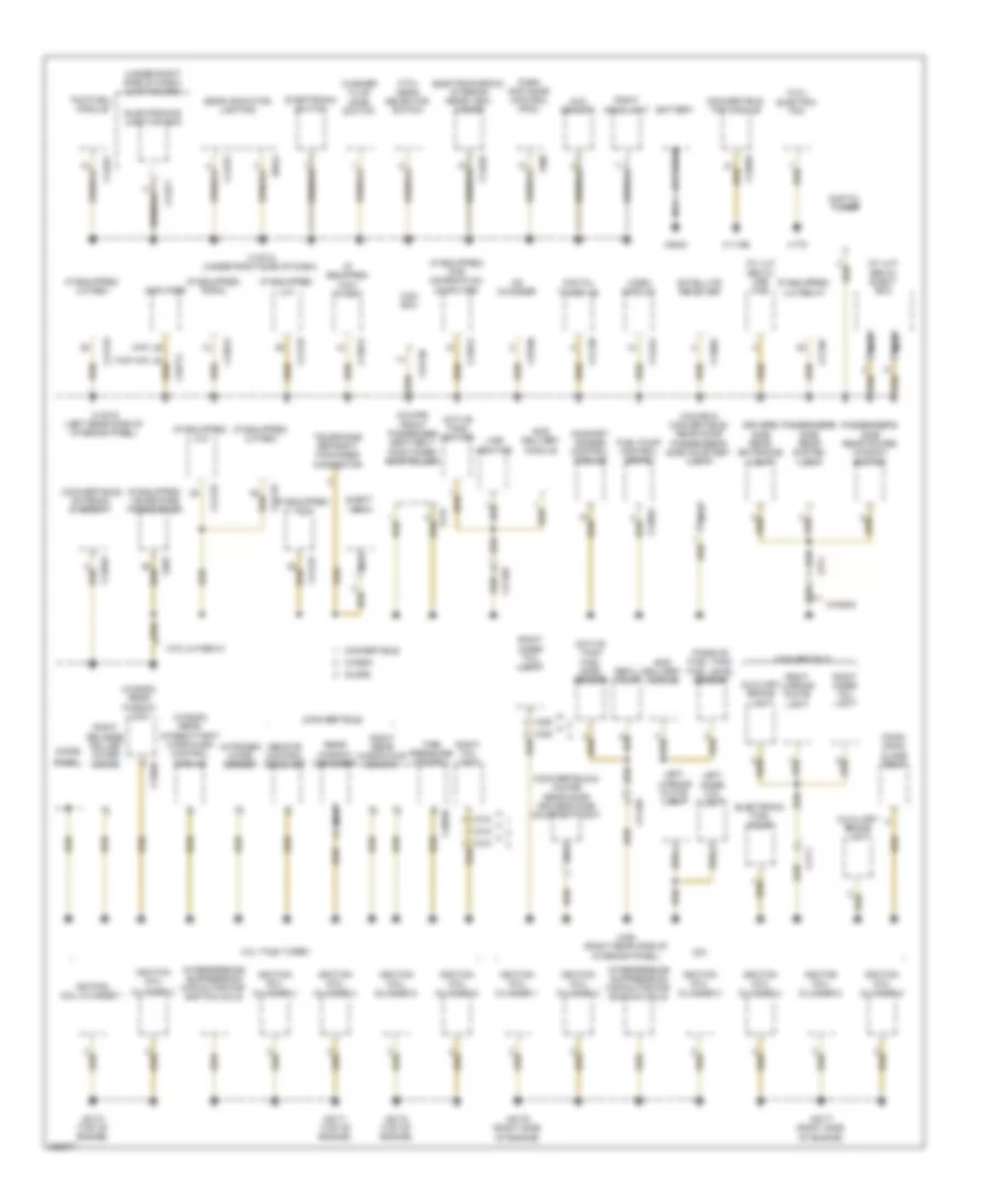 Ground Distribution Wiring Diagram, Except Sedan (3 of 4) for BMW 335i 2012