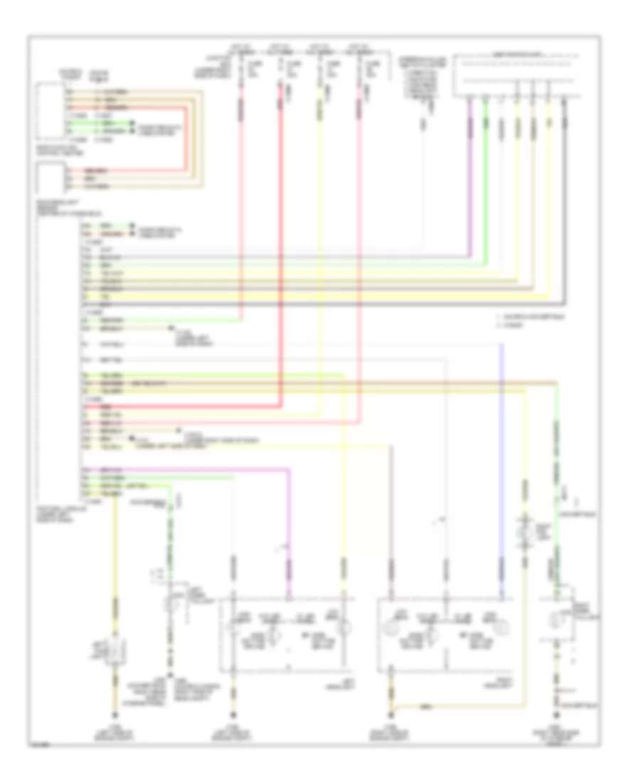 Headlamps Wiring Diagram, Except Sedan without Xenon Lamps for BMW 335i 2012