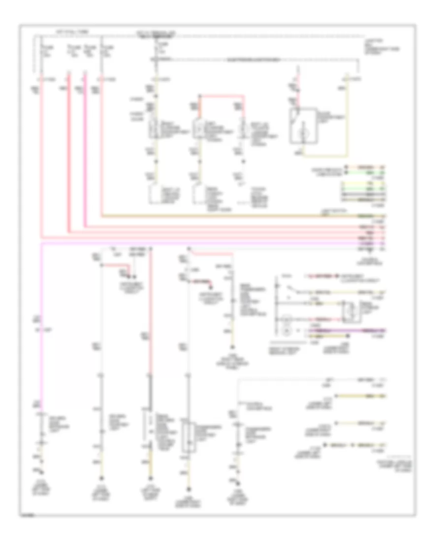 Courtesy Lamps Wiring Diagram, without Roof Function Center for BMW 335i 2012