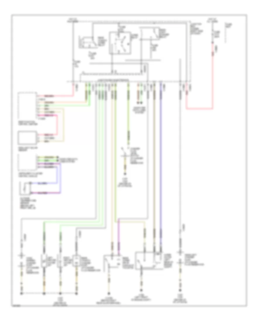 Электросхема стеклоочистителя, дворников и омывателя для BMW X6 50i 2012