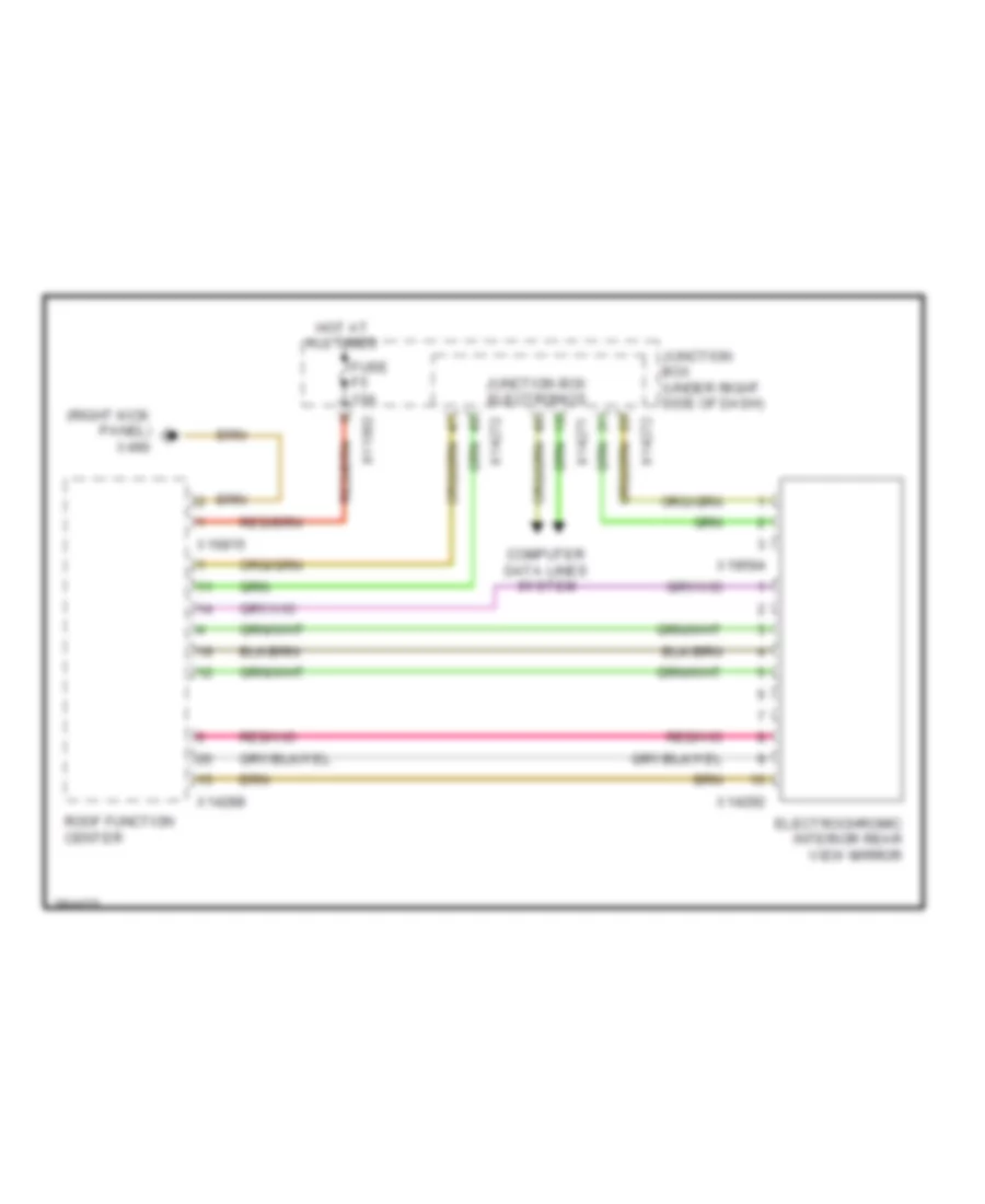 Power Mirrors Wiring Diagram for BMW X6 50i 2012