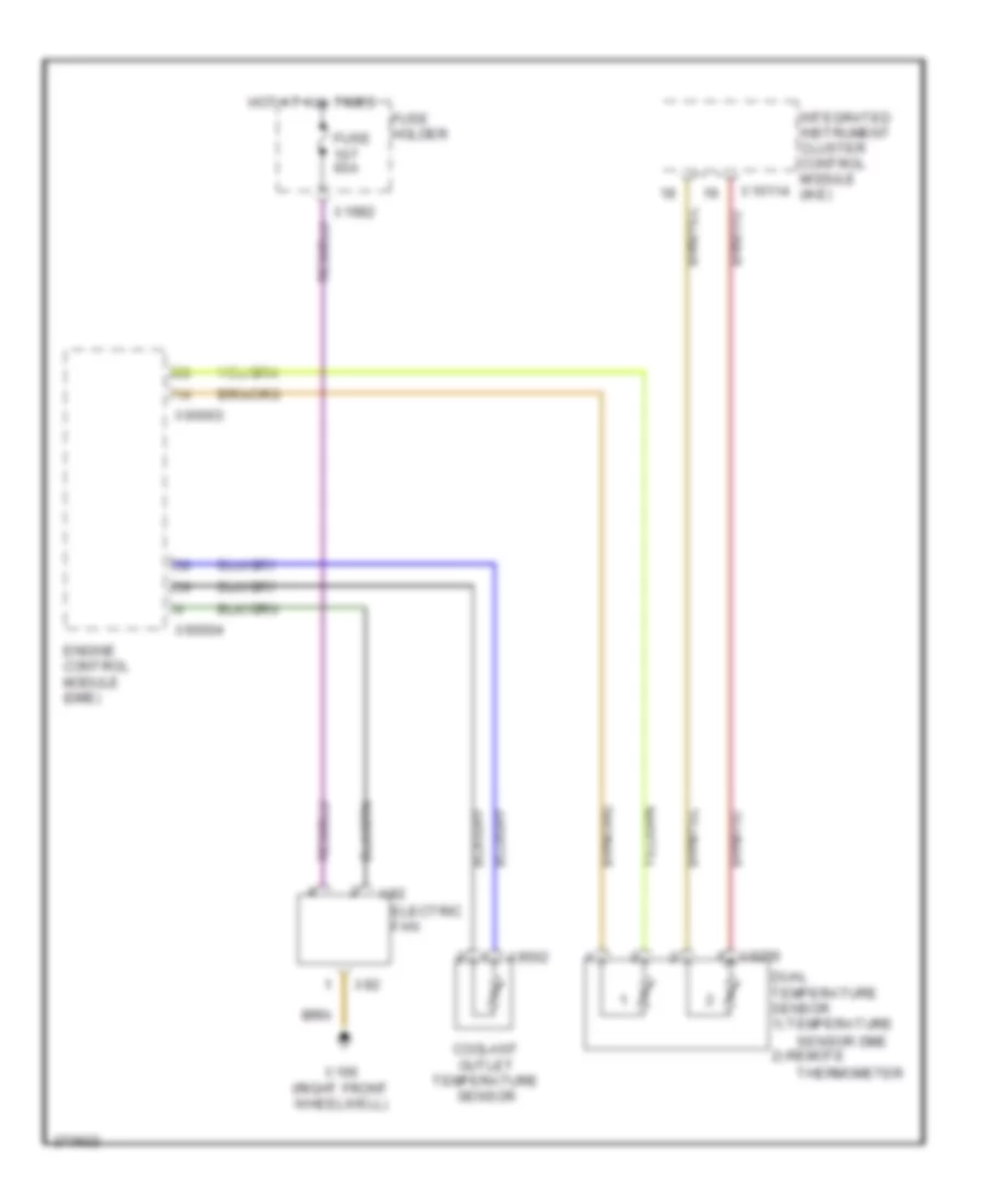 4.8L, Cooling Fan Wiring Diagram for BMW X5 30i 2004