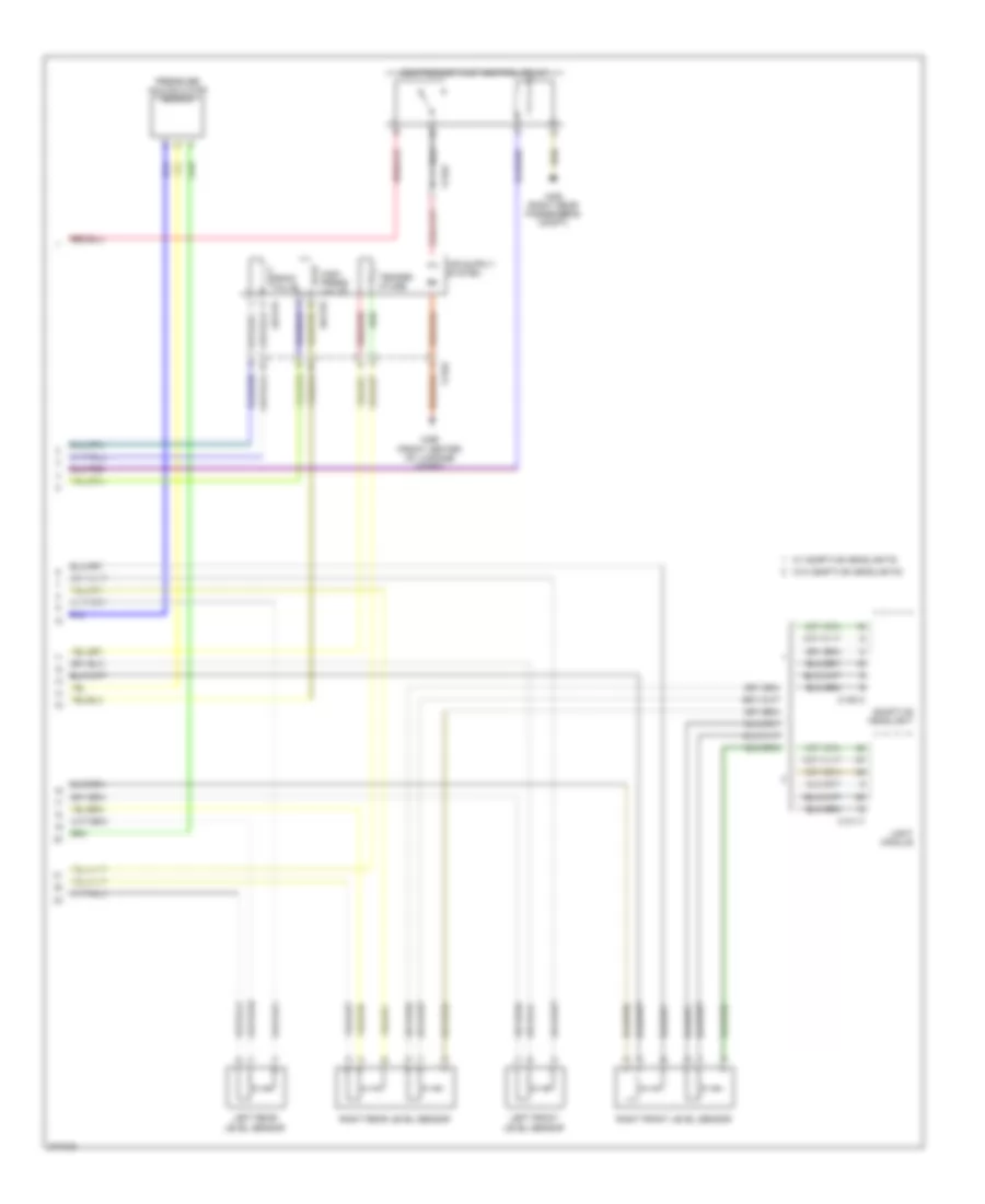 Electronic Suspension Wiring Diagram, with Dual Axle (2 of 2) for BMW X5 30i 2004