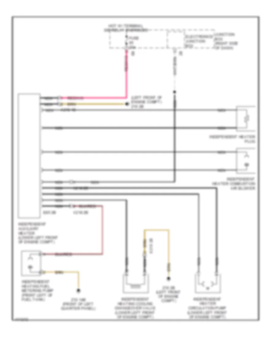 Independent Heating Wiring Diagram for BMW Alpina B7x 2013