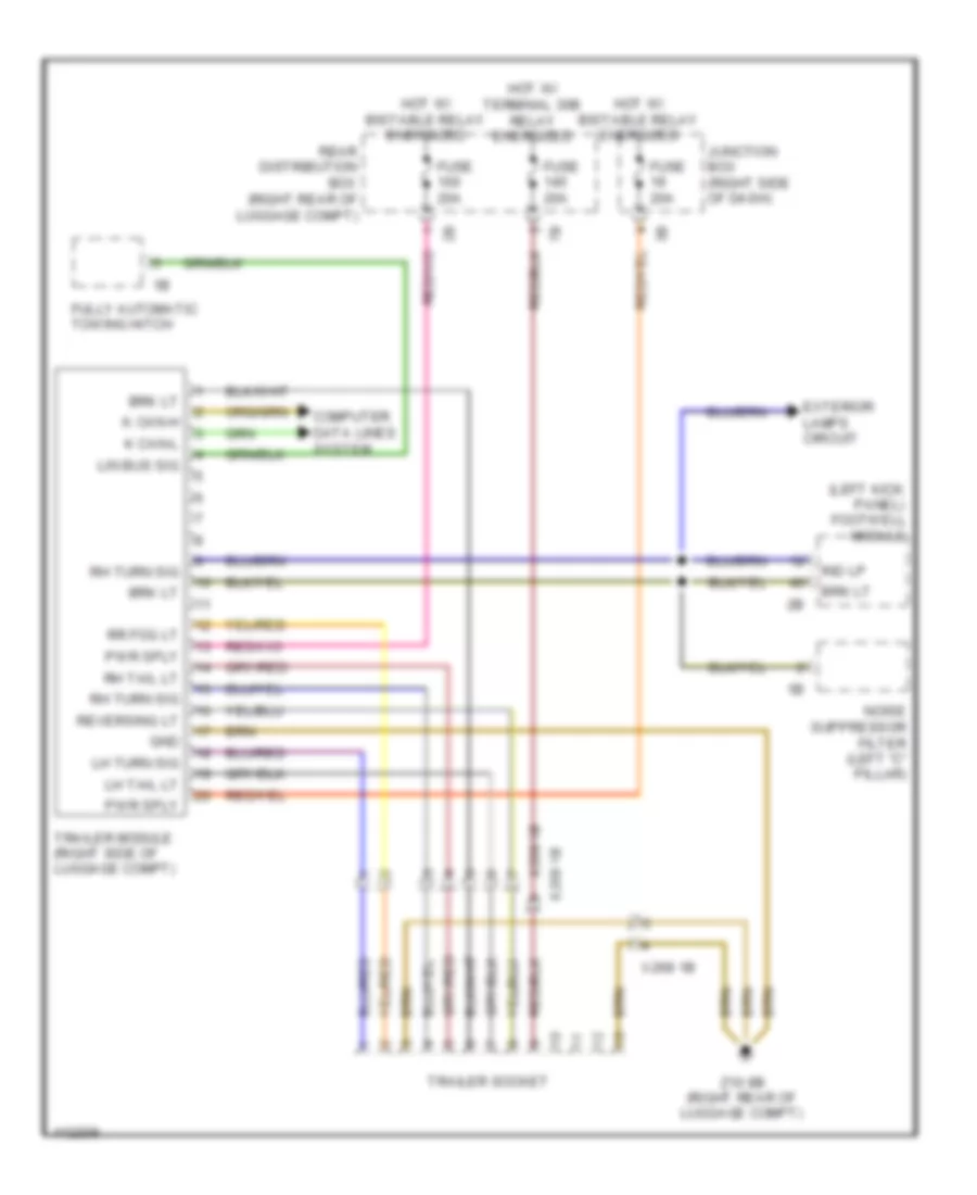 Trailer Tow Wiring Diagram for BMW Alpina B7x 2013