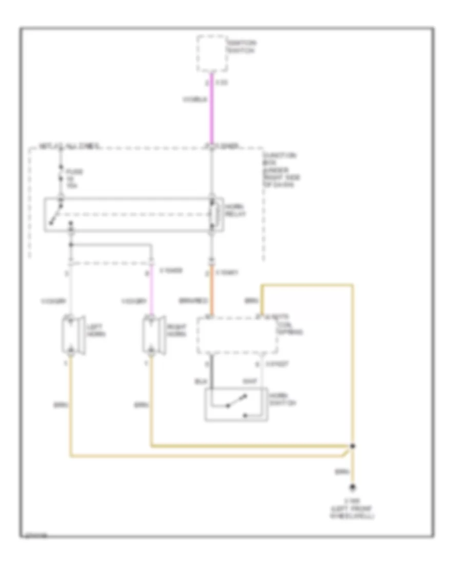 Horn Wiring Diagram for BMW X5 44i 2004