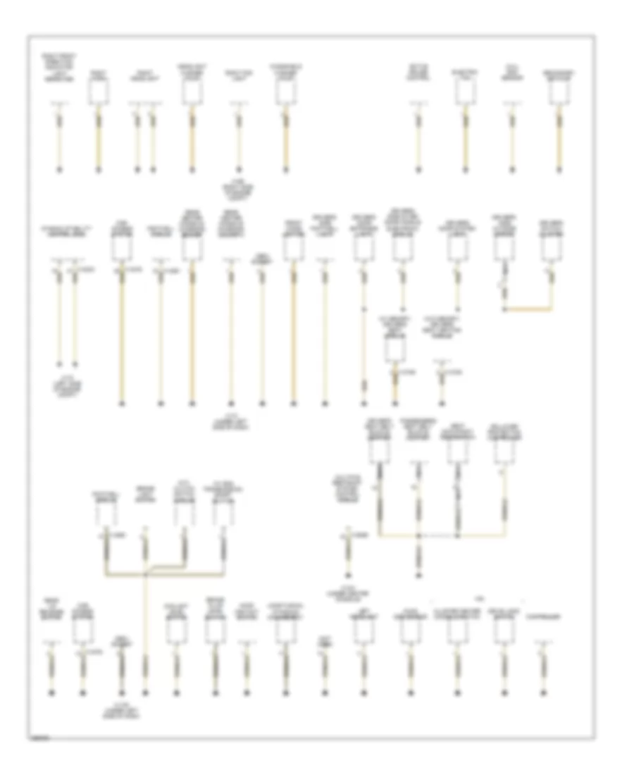 Ground Distribution Wiring Diagram (2 of 4) for BMW 328i 2008
