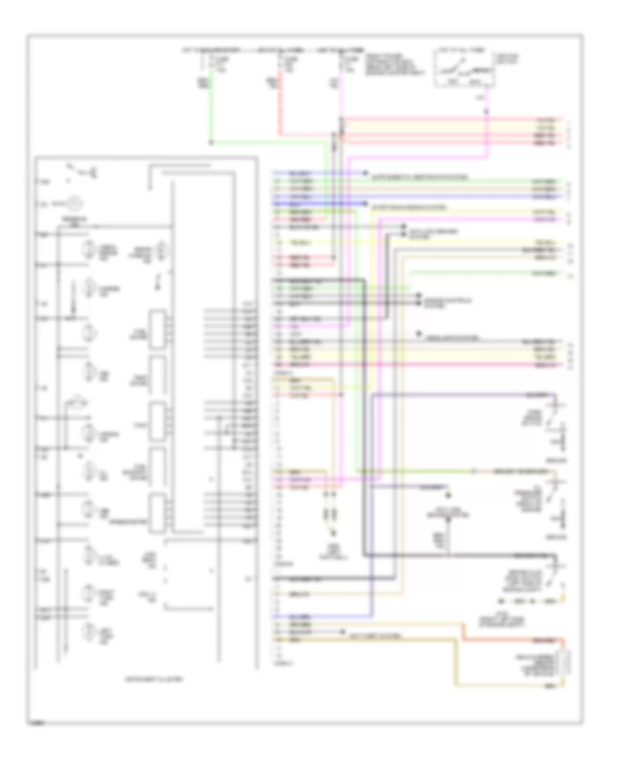 Instrument Cluster Wiring Diagram 1 of 2 for BMW 525i 1995