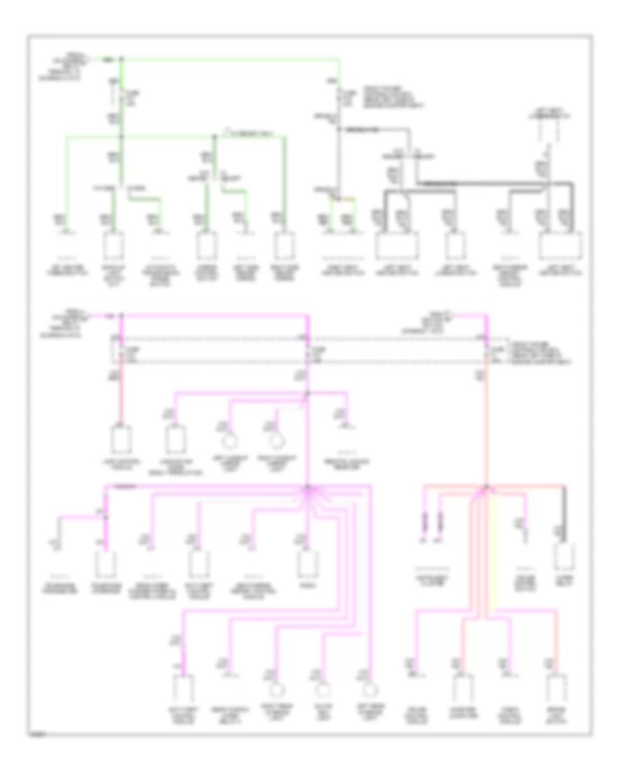 Power Distribution Wiring Diagram (4 of 5) for BMW 525i 1995