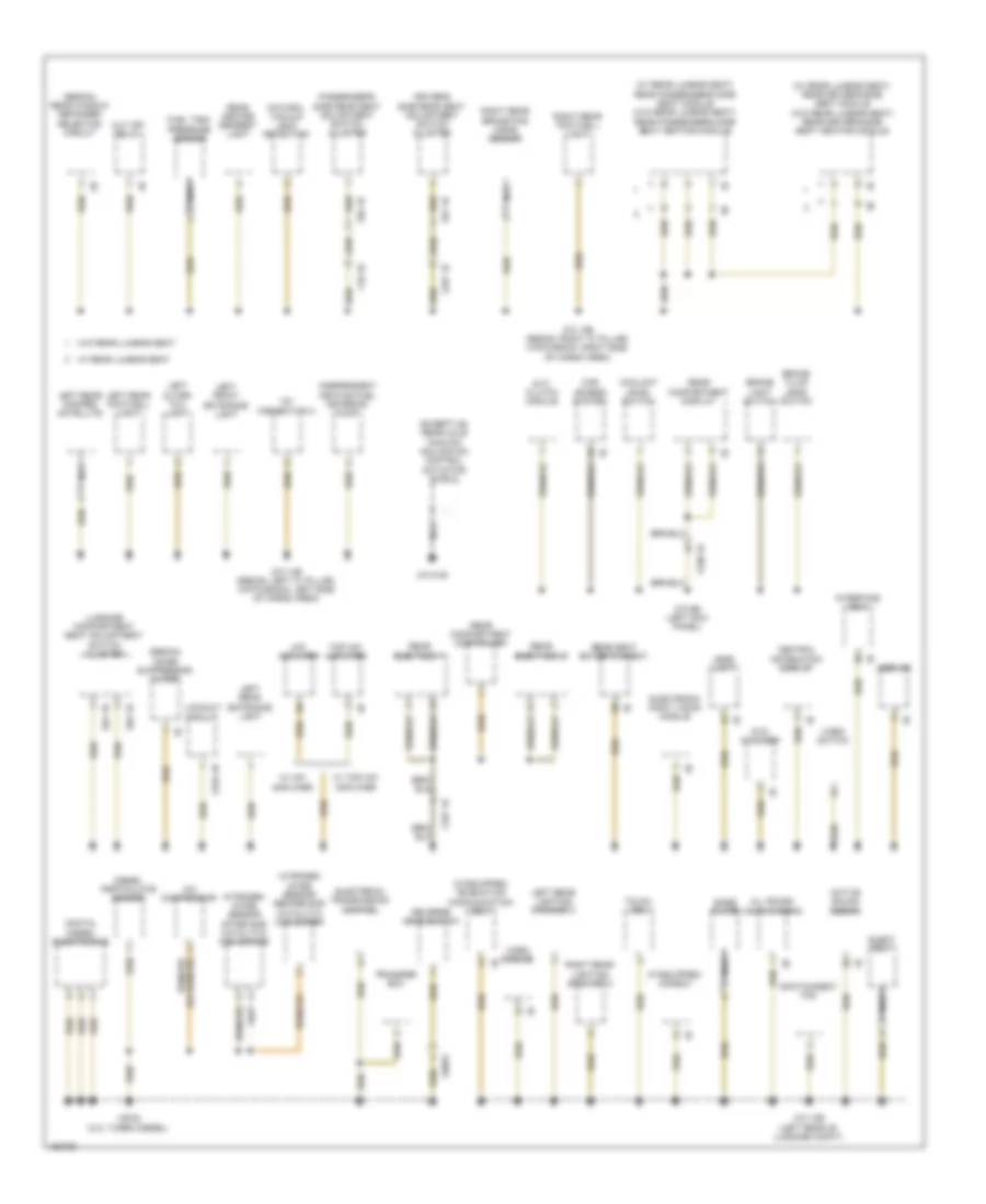 Ground Distribution Wiring Diagram (3 of 6) for BMW ActiveHybrid 5 2014
