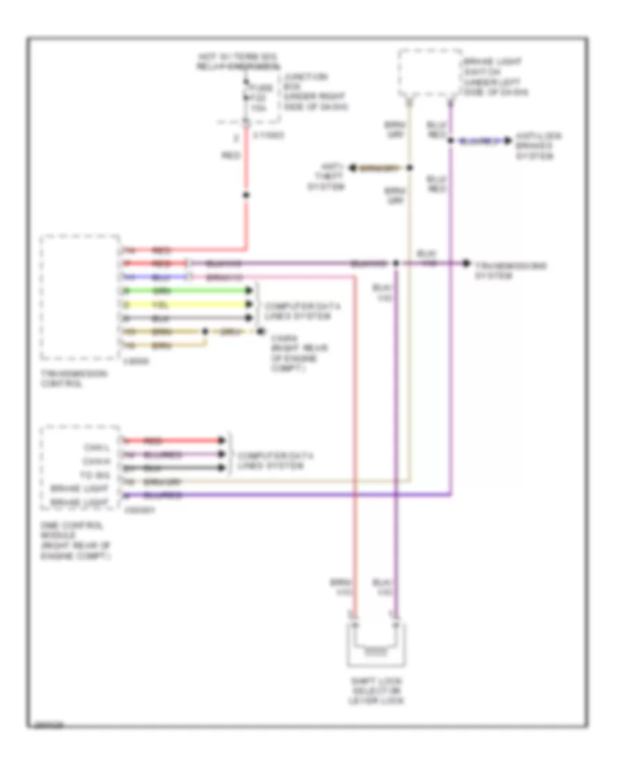 Shift Interlock Wiring Diagram for BMW 328xi 2008