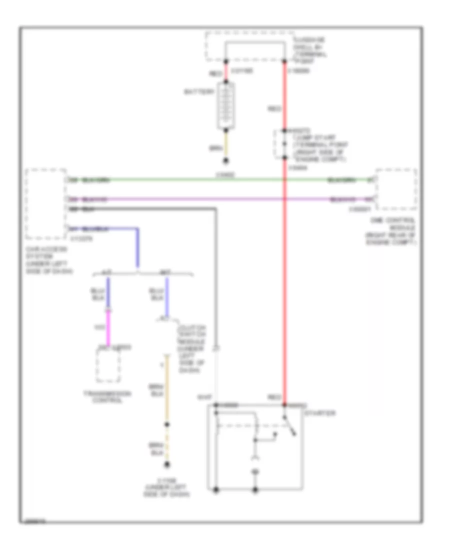 Starting Wiring Diagram for BMW 328xi 2008