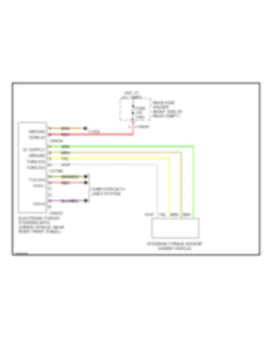 Electronic Power Steering Wiring Diagram for BMW 328xi 2008