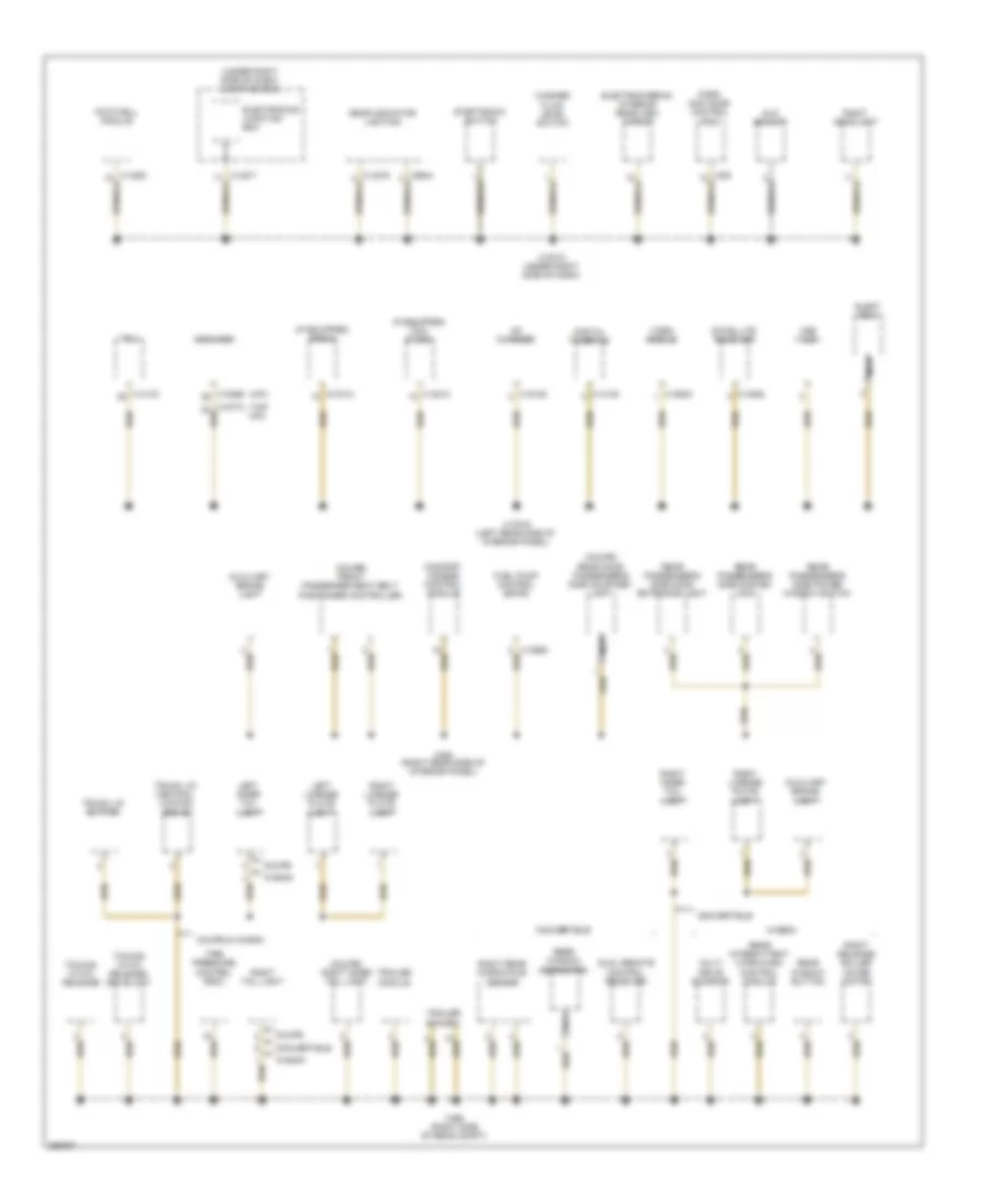 Ground Distribution Wiring Diagram 3 of 4 for BMW 328xi 2008