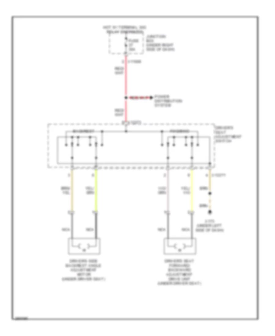 Driver Power Seat Wiring Diagram for BMW 328xi 2008