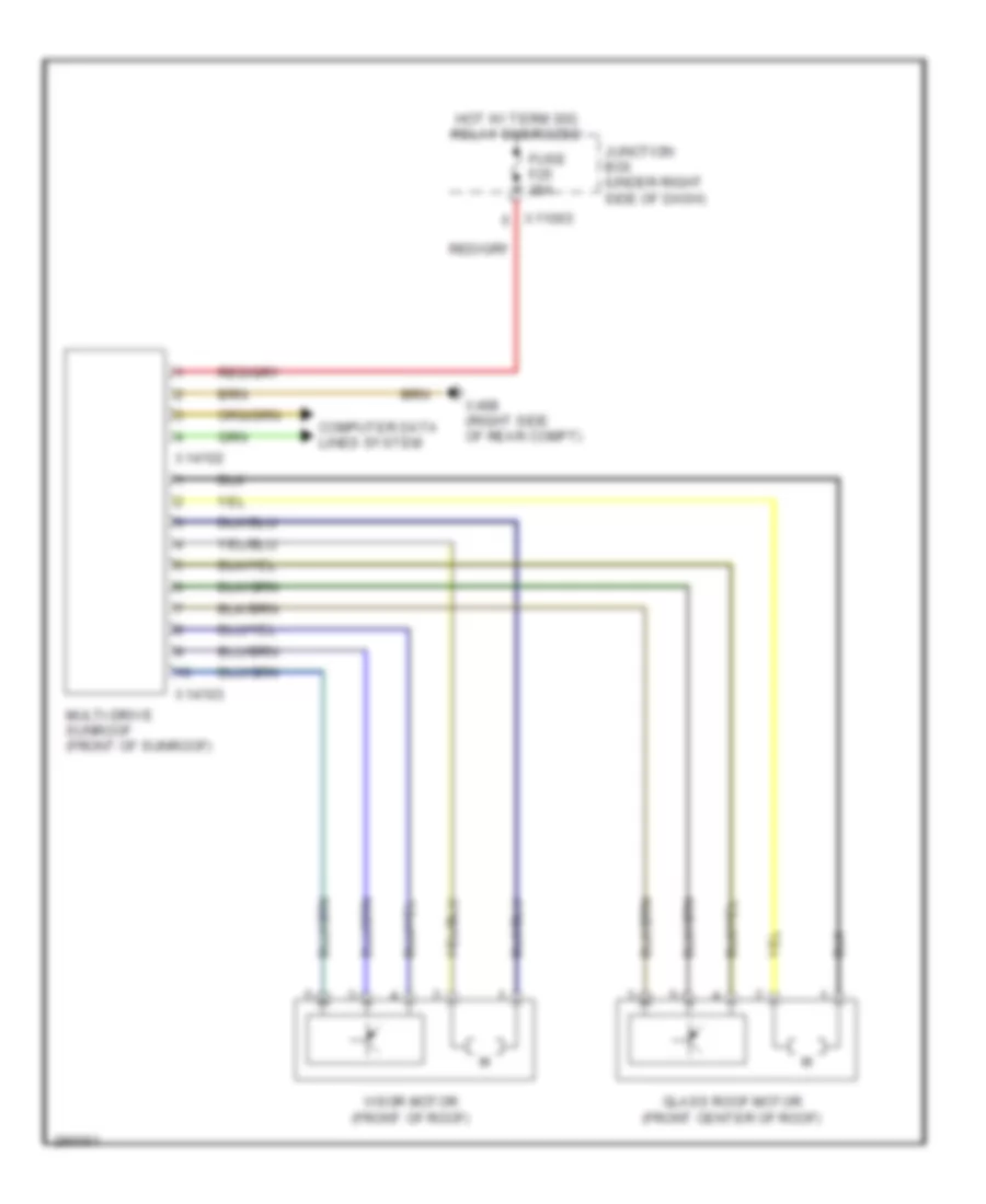 Panoramic Roof Wiring Diagram for BMW 328xi 2008