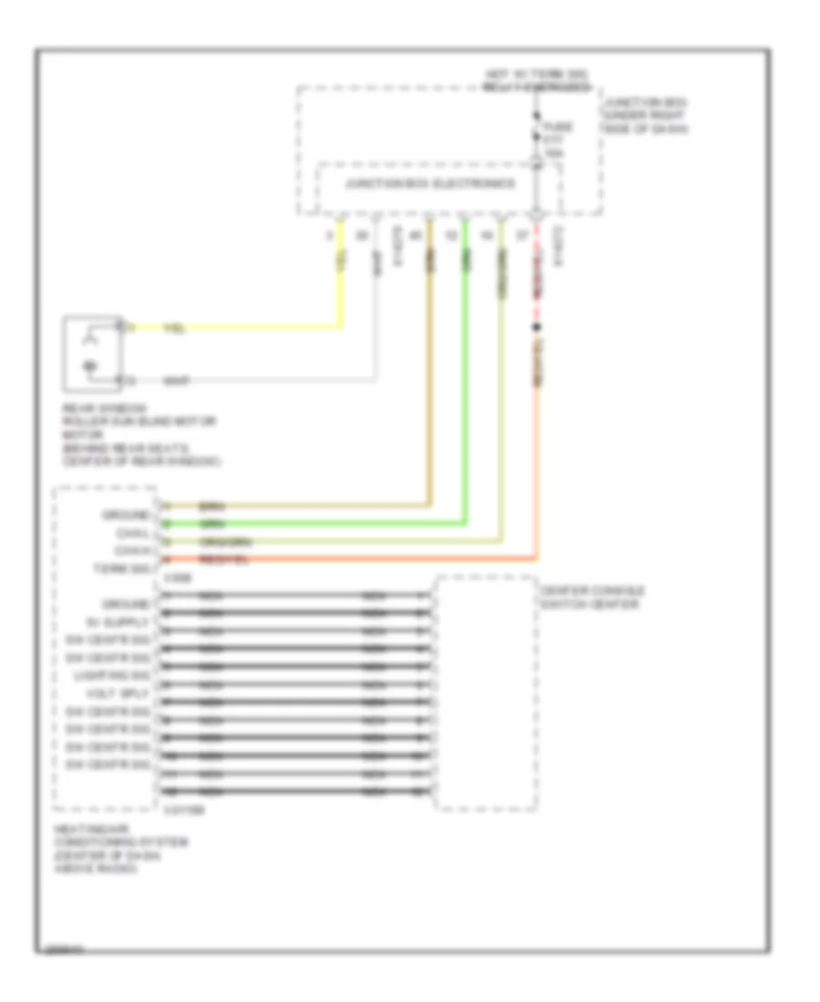 Rear Window Sun Shade Wiring Diagram for BMW 328xi 2008