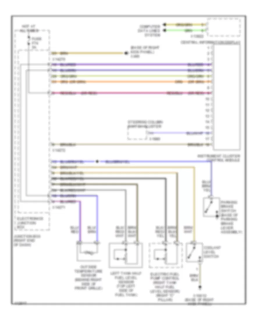 Instrument Cluster Wiring Diagram for BMW X1 28i 2013