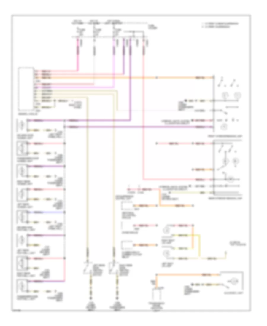 Courtesy Lamps Wiring Diagram 1 of 2 for BMW X5 30i 2001
