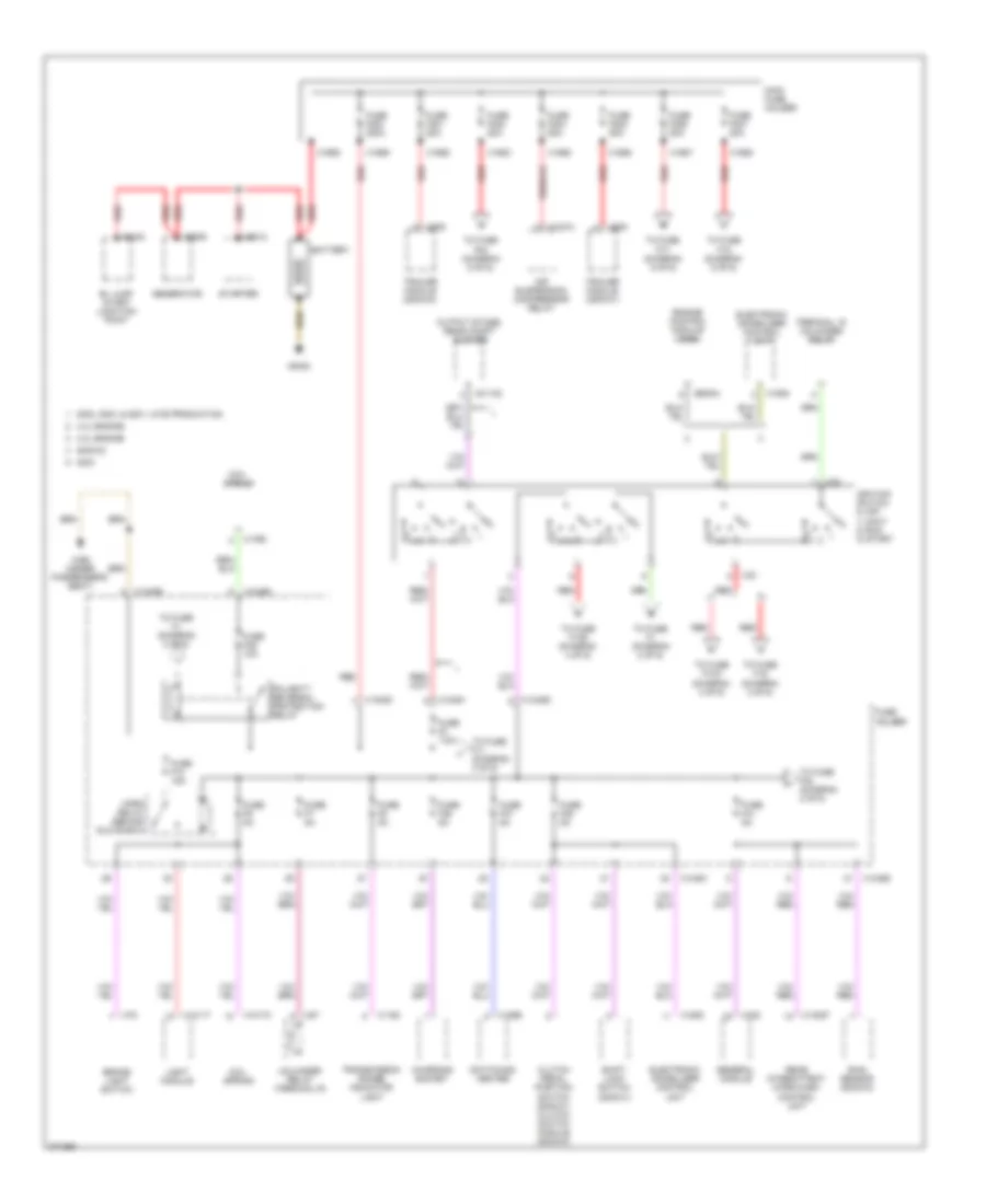 4.4L, Power Distribution Wiring Diagram (1 of 6) for BMW X5 30i 2001