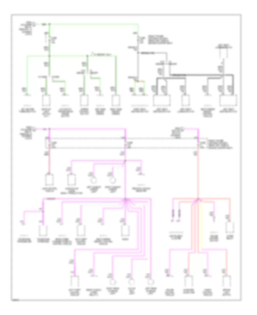 Power Distribution Wiring Diagram (4 of 5) for BMW 540i 1995