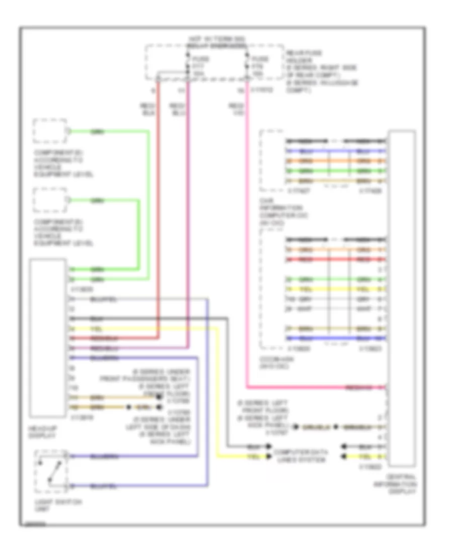 Display Wiring Diagram for BMW 528i 2008