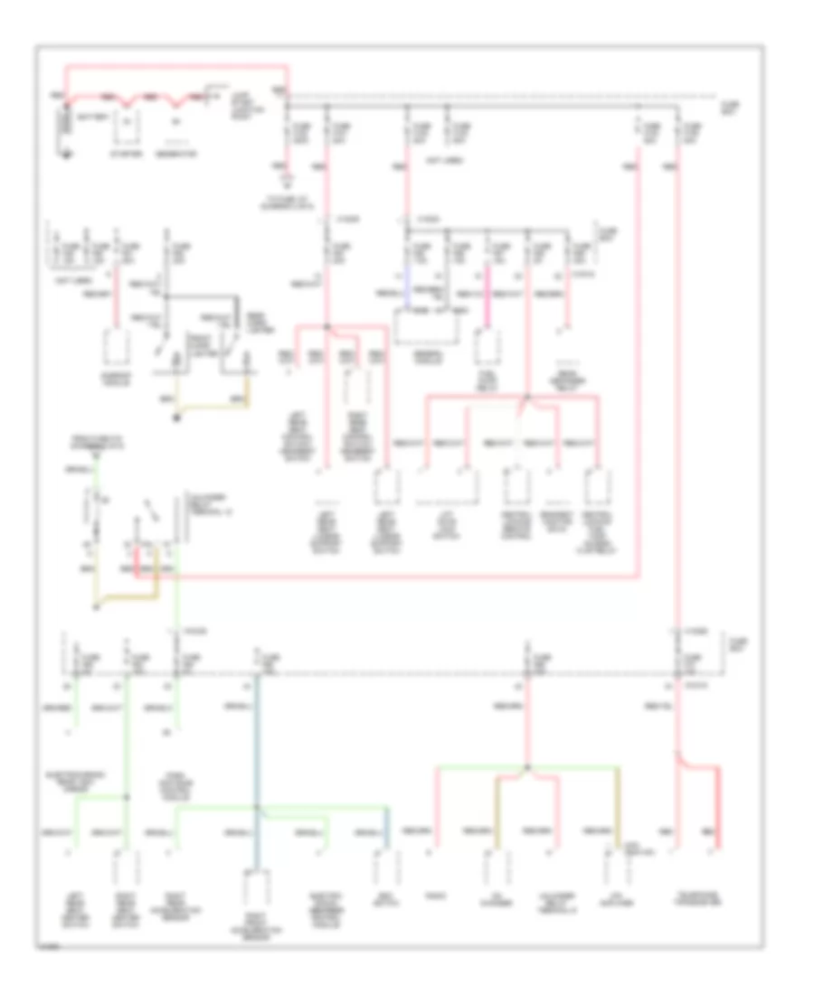 Power Distribution Wiring Diagram 1 of 5 for BMW 740i 1995