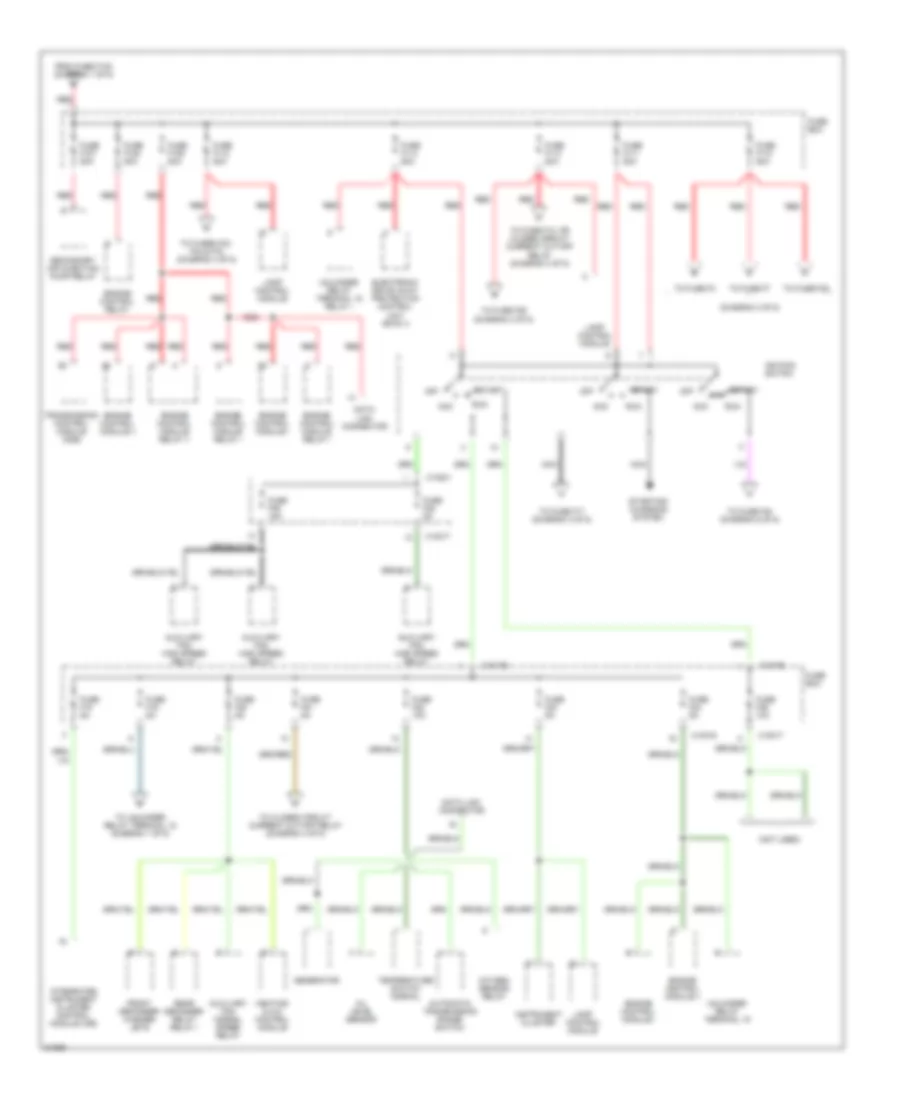 Power Distribution Wiring Diagram (2 of 5) for BMW 740i 1995