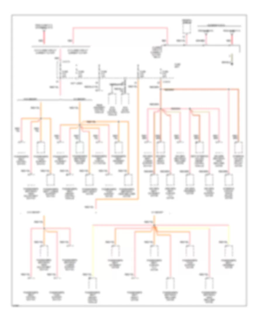 Power Distribution Wiring Diagram (4 of 5) for BMW 740i 1995