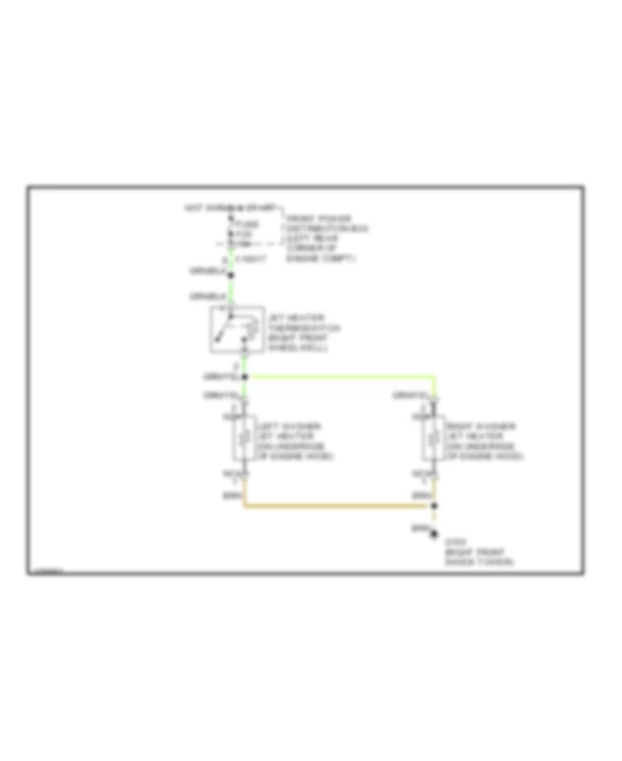 Электросхема быстрого подогрева шайбы для BMW Z3 2001