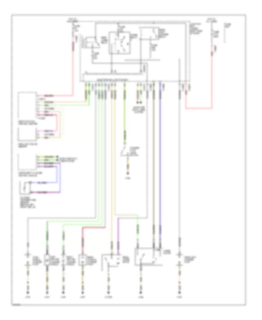 Электросхема стеклоочистителя, дворников и омывателя для BMW X6 ActiveHybrid 2010