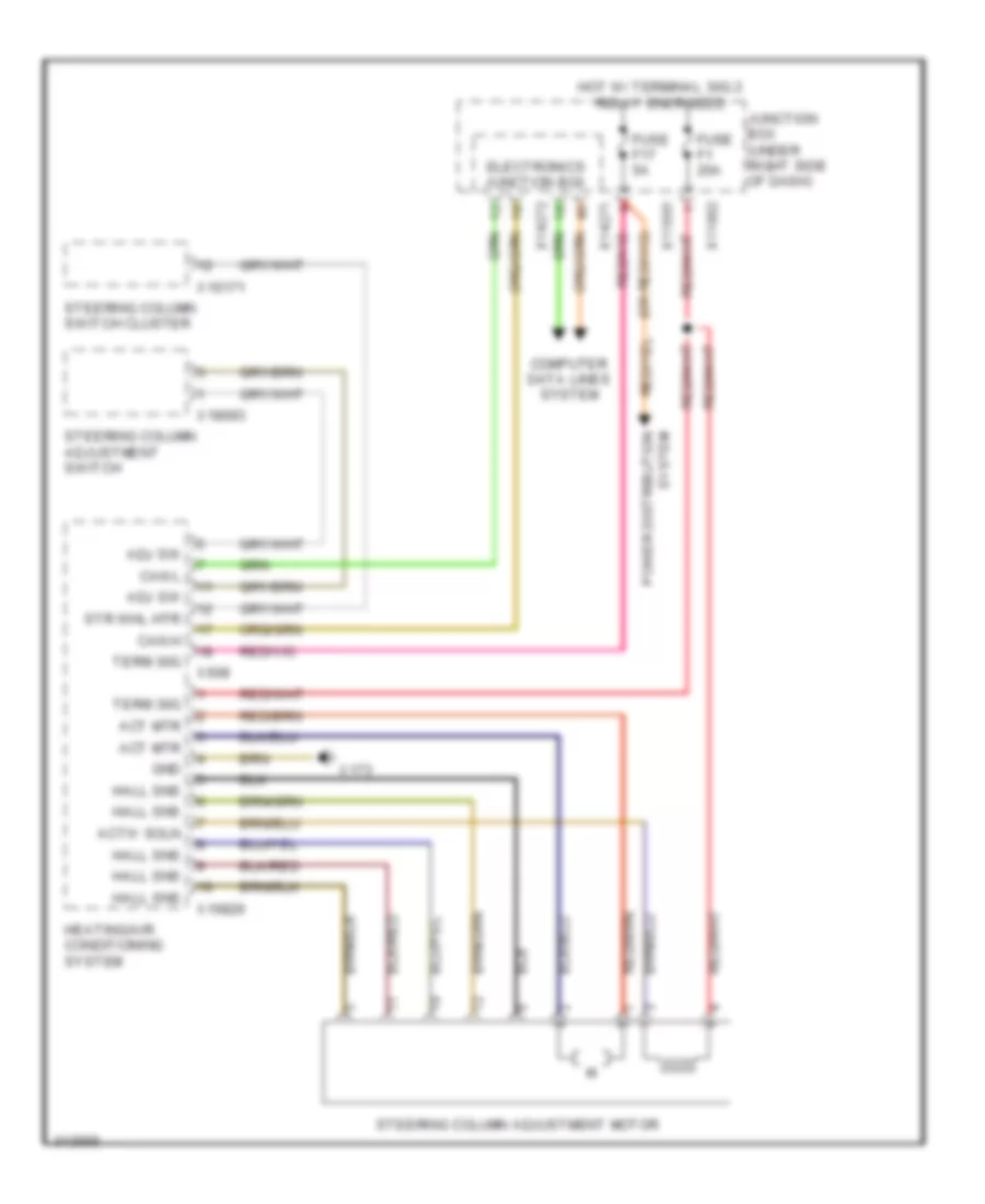 Steering Column Memory Wiring Diagram for BMW X6 ActiveHybrid 2010