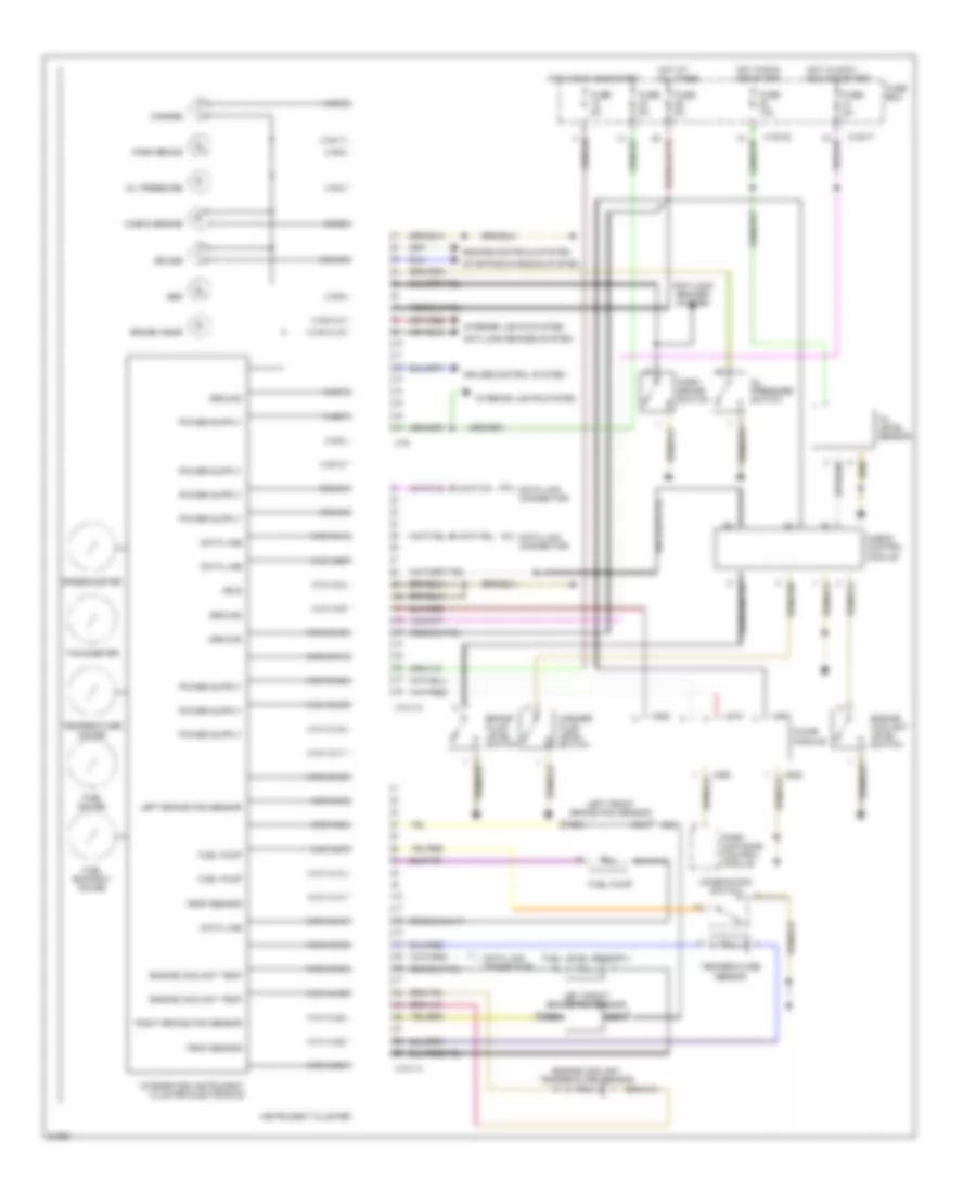 Instrument Cluster Wiring Diagram for BMW 740iL 1995